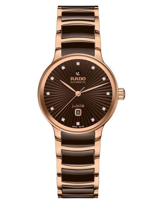 Rado Brown Centrix Automatic Diamond Bracelet Watch, 30.5Mm for men