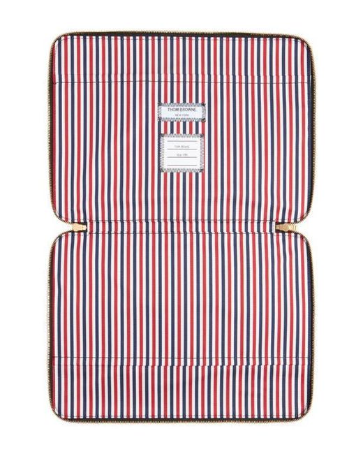 Thom Browne Black Small Rwb Leather Folio