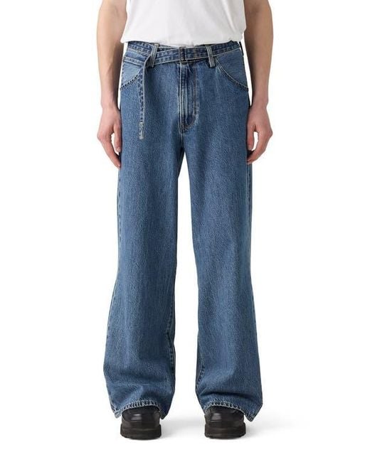 Levi's Belted Twisted Baggy Straight Leg Jeans in Blue for Men | Lyst
