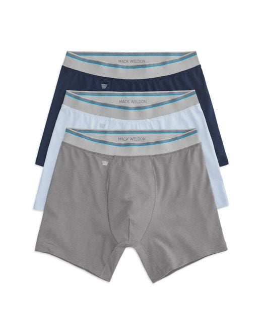 Mack Weldon Blue 3-Pack Cloud Fx Boxer Briefs for men