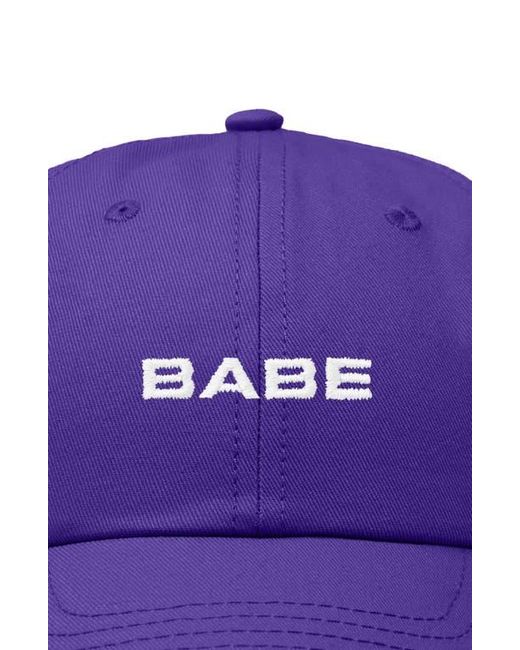 Alix Purple Babe Embroidered Cap