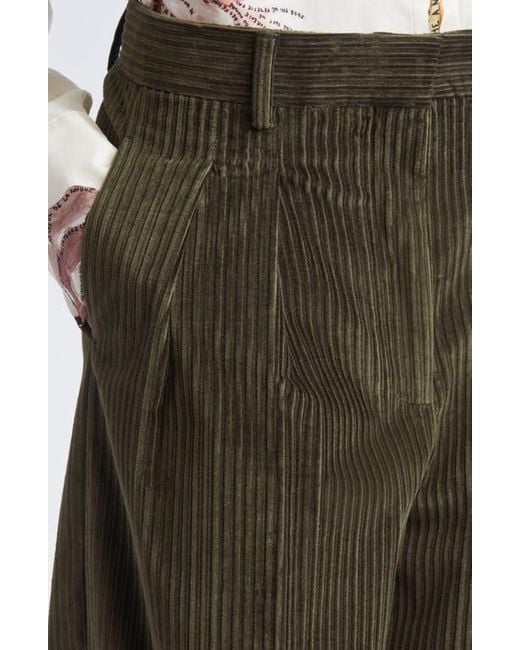 Altuzarra Brown Dash Pleated Barrel Leg Crop Pants