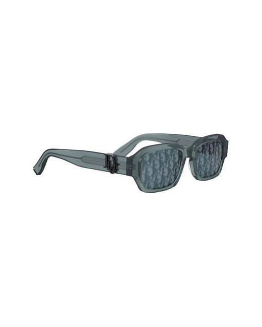 Dior Blue Oblique S2I 52Mm Rectangular Sunglasses for men