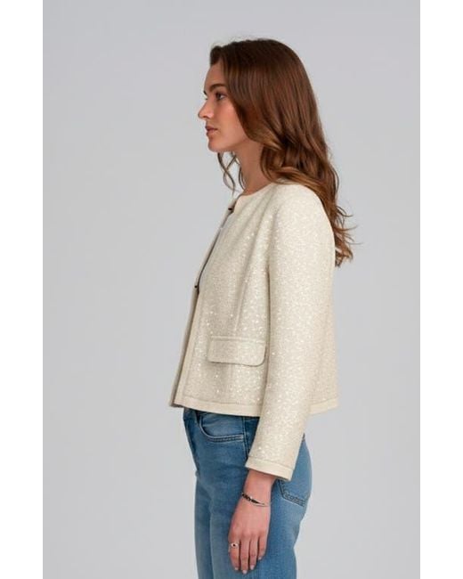 Elle Collection Gray Sequin Jacket