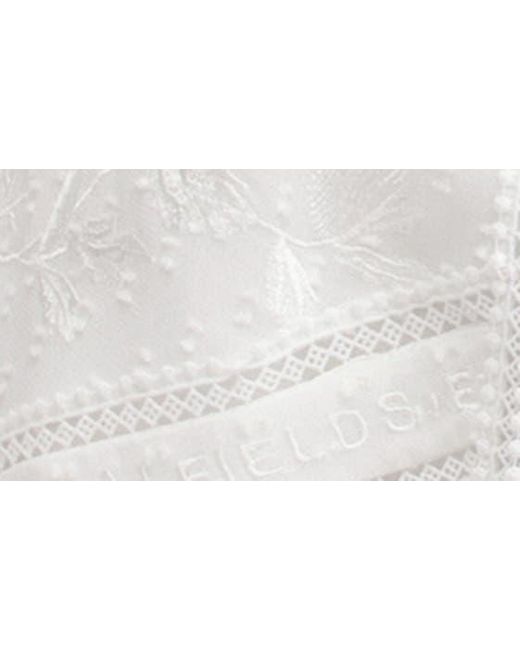AllSaints White Carina Embroidered Wrap