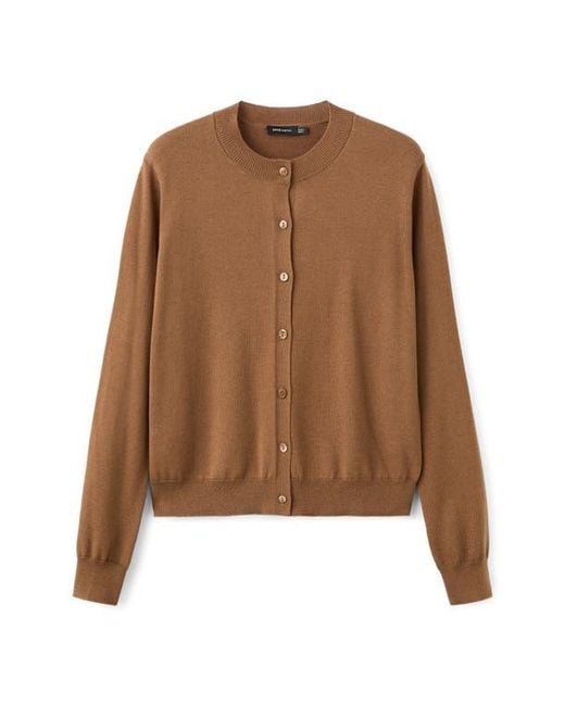Mango Brown Wool & Cotton Cardigan