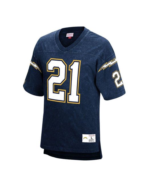 Men's Mitchell & Ness LaDainian Tomlinson Powder Blue Los Angeles Chargers  Tie-Dye Retired Player Name & Number T-Shirt