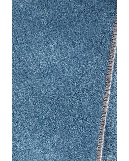 CLIFTON WILSON Blue Solid Cotton Pocket Square for men
