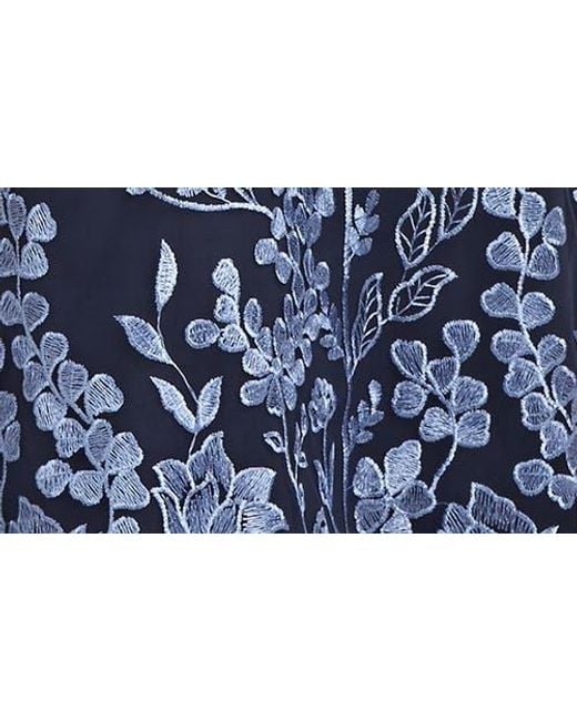 JS Collections Meredith Floral Embroidery A-Line Dress in Blue | Lyst JS Collections Meredith Floral Embroidery A-Line Dress in Blue | Lyst
