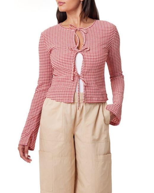 Scotch & Soda Pink Gingham Tie Top