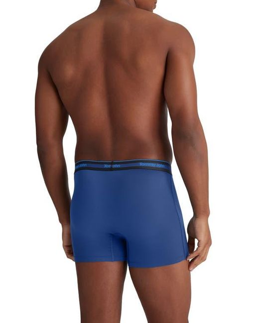 Tommy John Blue 3-Pack Comfort Micro 4-Inch Boxer Briefs for men