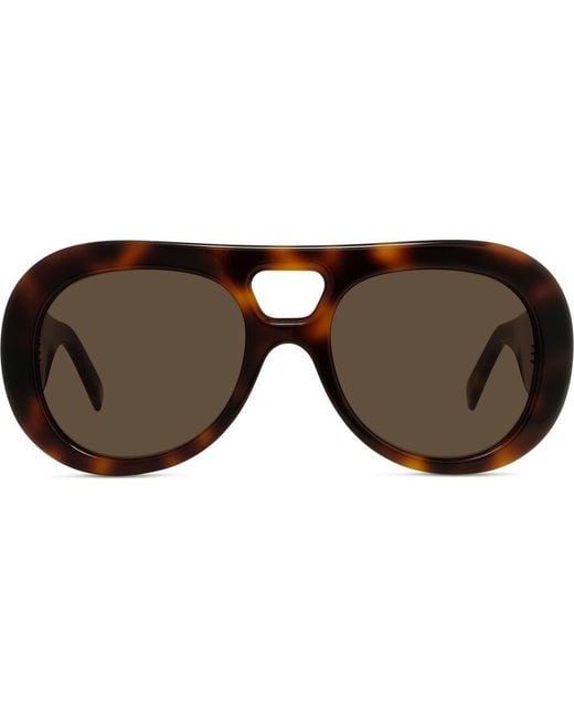 Givenchy Brown Bold 53Mm Gradient Round Sunglasses