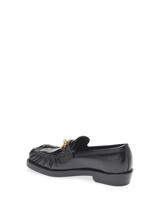Balmain Gray Sync Glazed Leather Loafer for men