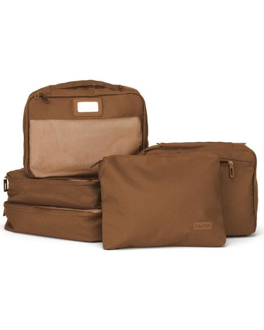 CALPAK Brown 5-Piece Packing Cube Set