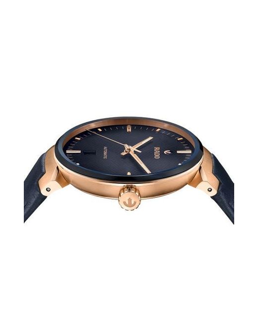 Rado Blue Florence Automatic Leather Strap Watch, 39Mm