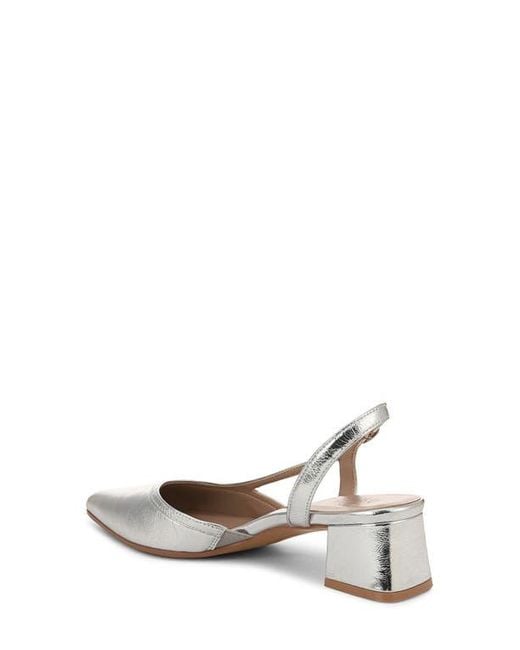 Naturalizer White Mila Pointed Toe Slingback Pump