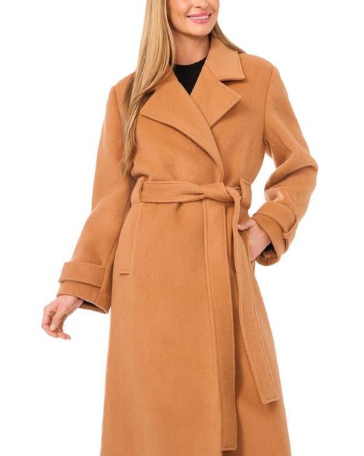 Ted Baker Brown Wool Blend Wrap Coat
