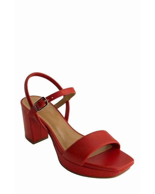 Bernardo Red Canto Platform Sandal