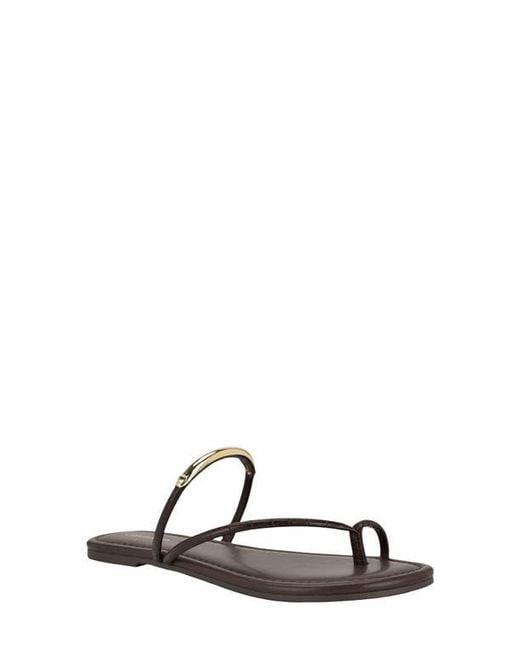 Calvin Klein Brown Bienna Toe Loop Sandal