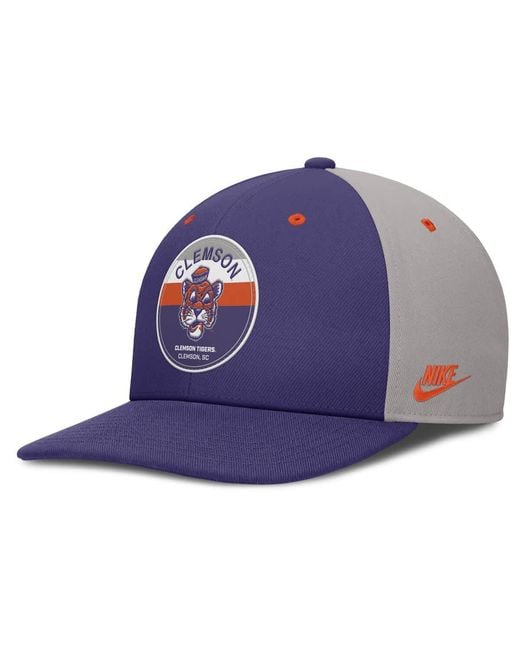 Nike Blue Clemson Tigers Prep Pro Performance Snapback Hat for men