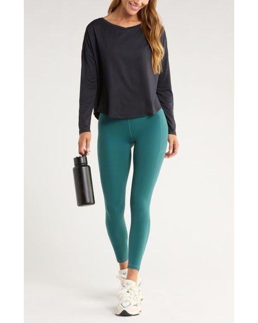 Zella Blue Restore Soft Long Sleeve Relaxed T-Shirt
