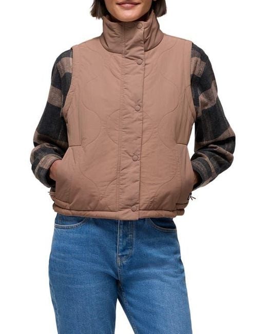 Prana Blue Encinitas Quilted Vest