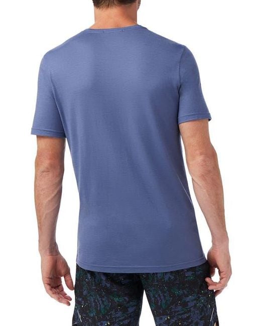 Smartwool Blue Active Performance Wool Blend T-Shirt for men