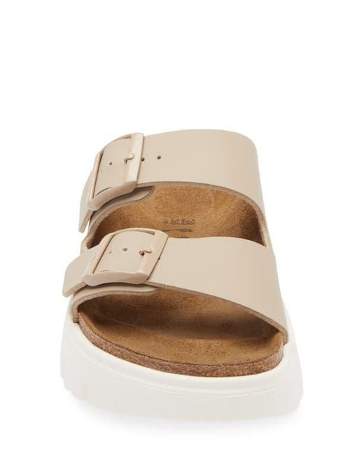 Birkenstock Natural Papillio By Arizona Exquisite Chunky Slide Sandal