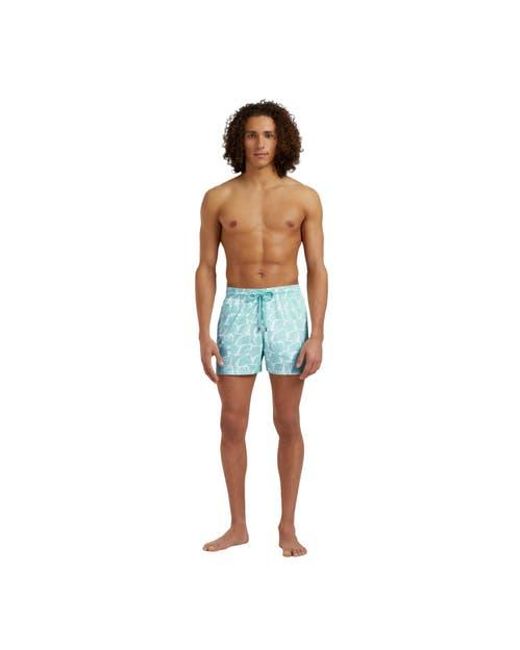 Vilebrequin Blue Stretch Short Swim Shorts Seashells for men