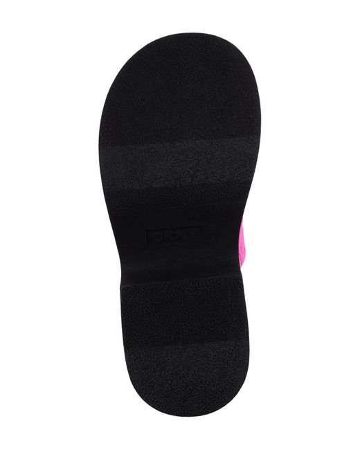 DKNY Pink Logo Quilt Platform Sandal