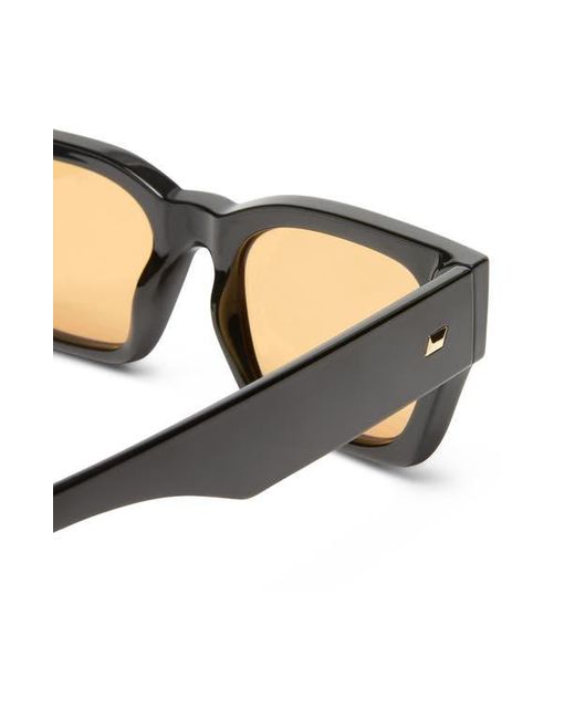 Le Specs Black Shmood 52Mm Rectangular Sunglasses
