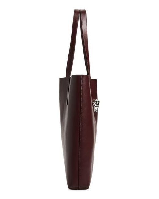 Versace Red Medusa Leather Tote Bag for men