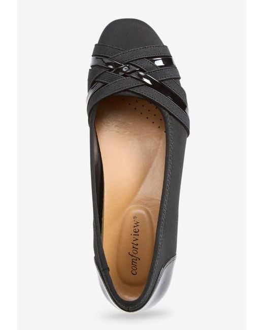 Comfortview Black The Quinlan Slip On Pump
