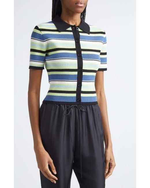 Toccin Blue Shae Button Front Polo