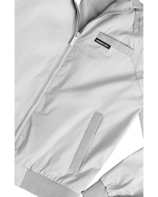 Members Only Gray Classic Iconic Racer Jacket for men
