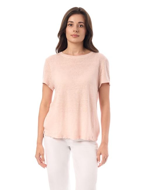 Equipment Pink Linen Tee