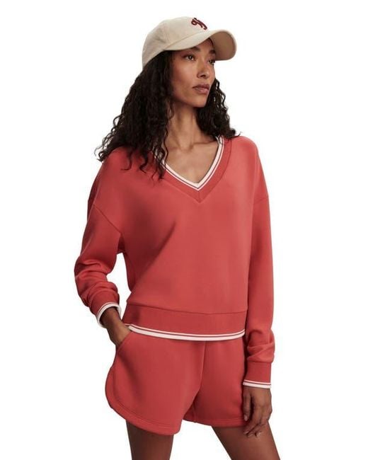 Varley Red Blithe Crop Sweatshirt