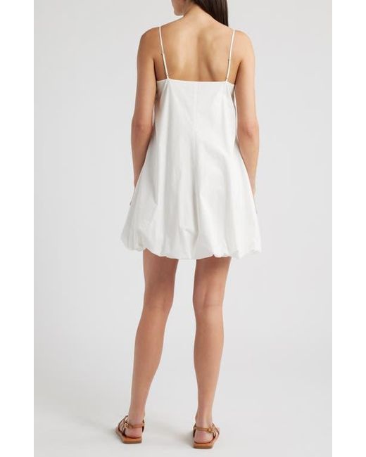 Rails White Blanca Bubble Hem Cotton Blend Minidress