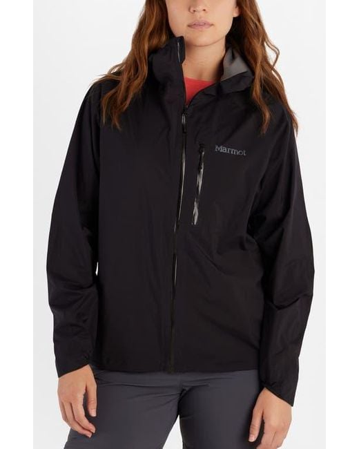 Marmot Black Superalloy Bio Packable Rain Jacket