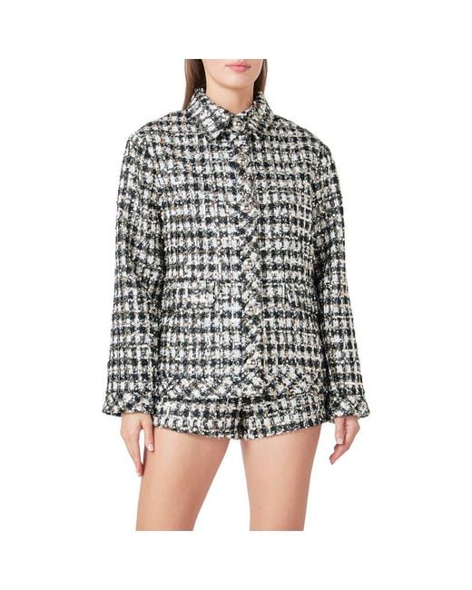 Endless Rose Black Sequin Check Jacket
