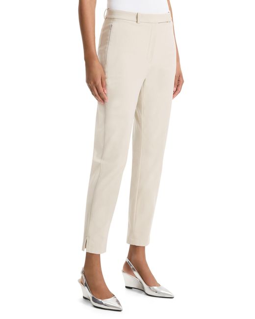Theory Natural Bistre High Waist Tapered Ankle Pants