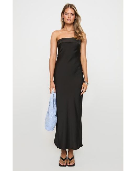 Princess Polly Shaun Cutout Back Strapless Maxi Dress in Black | Lyst