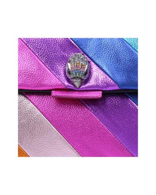 Kurt Geiger Purple Large Kensington Leather Crossbody Bag