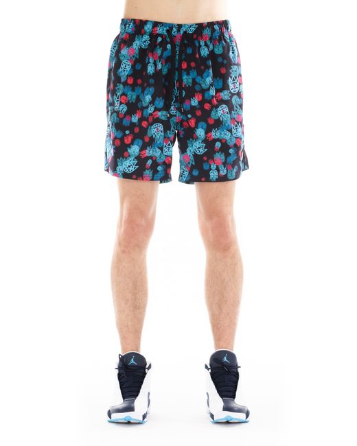 Cult Of Individuality Blue Print Swim Trunks for men