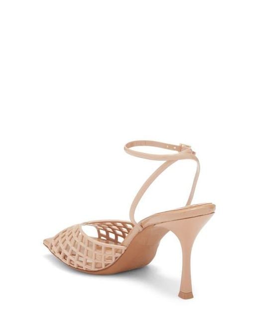 Jeffrey Campbell Natural Lattix Ankle Strap Jelly Sandal