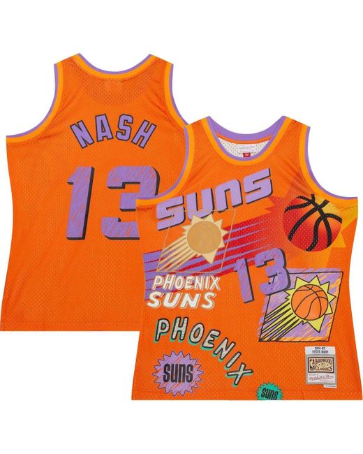 Mitchell & Ness Steve Nash Phoenix Suns 1996/97 Swingman Sidewalk Sketch  Jersey At Nordstrom in Orange for Men