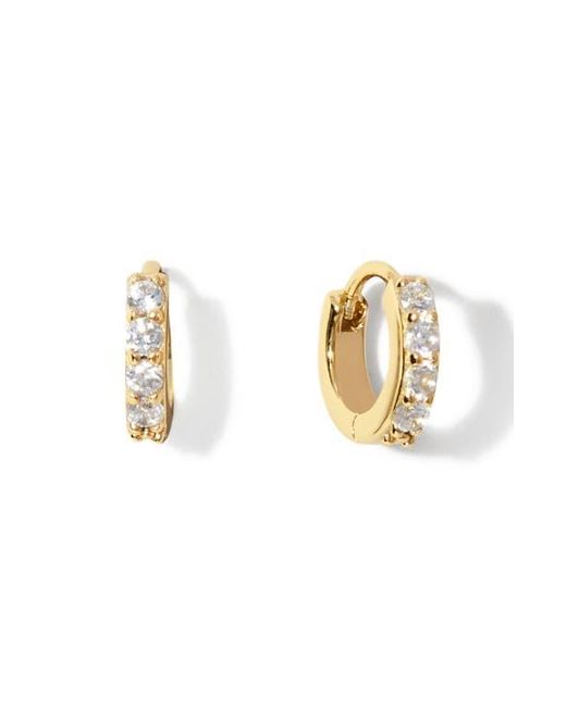 Ana Luisa Metallic Suzanne Cubic Zirconia Huggie Hoop Earrings