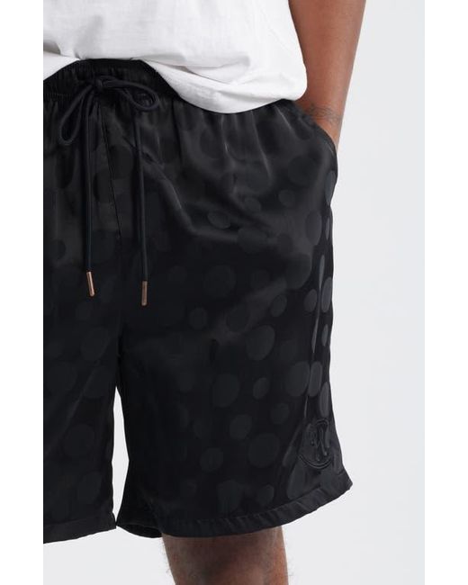 Honor The Gift Black Polka Dot Drawstring Shorts for men