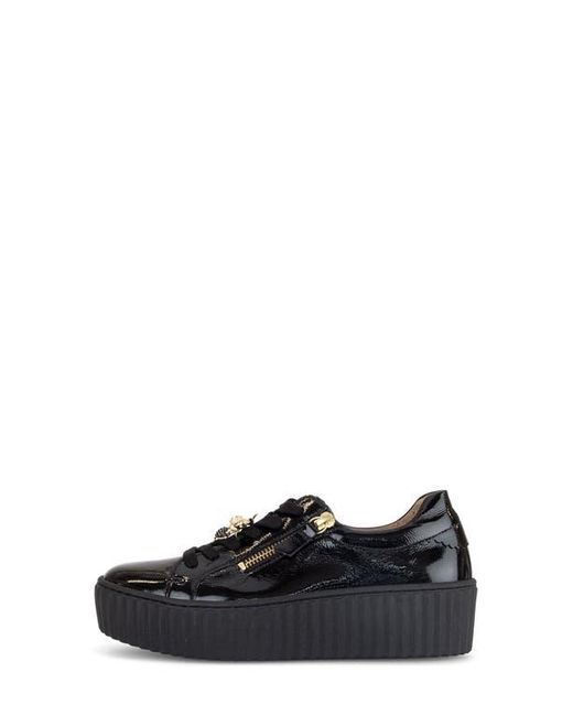 Gabor Black 63.201 Platform Sneaker