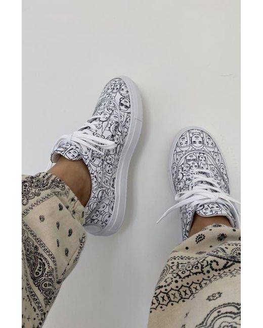 Fini White Bold Ty Sneaker